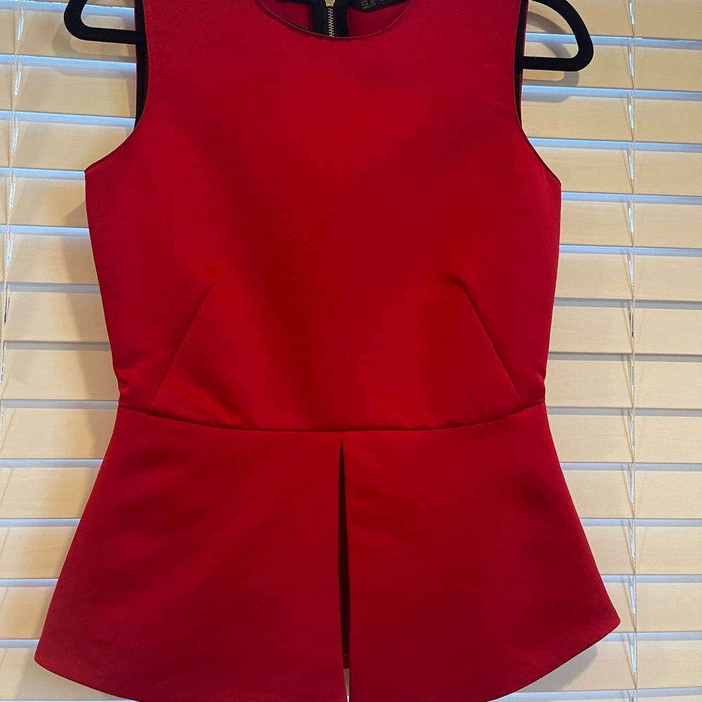 NWOT ZARA Red Blouse, size XS/S
